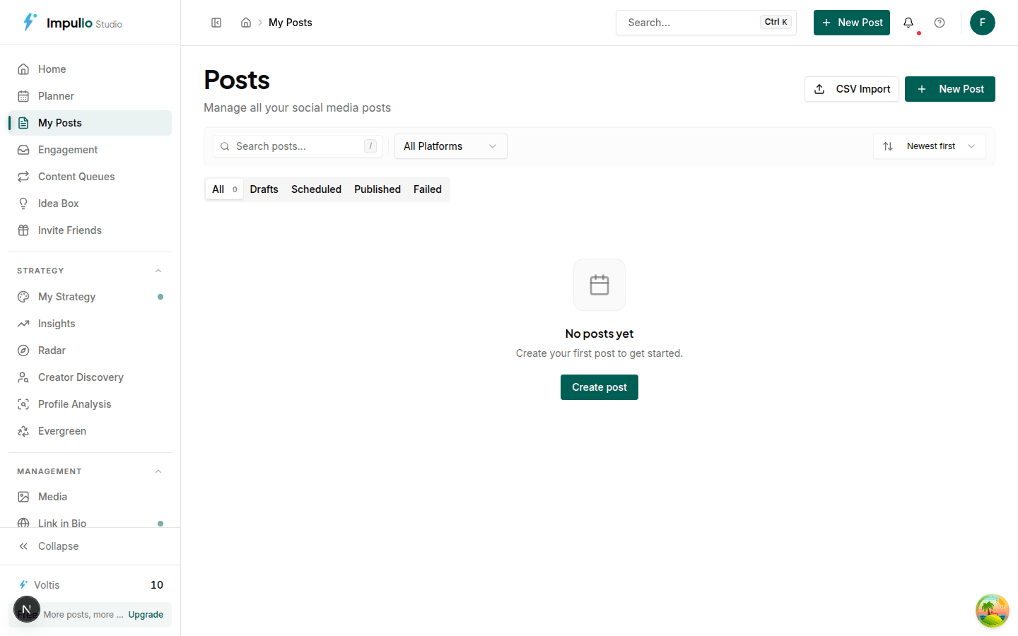 Threads-Beiträge und Threadstorms im Impulio Kalender geplant und terminierd